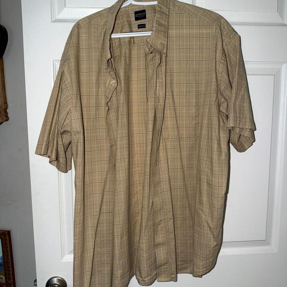 Arrow Men's Tan and Yellow Shirt
